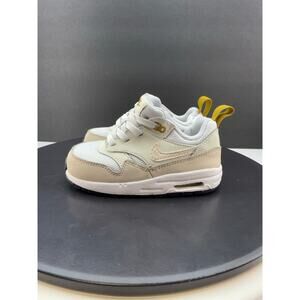 Nike Air Max 1 EasyOn TD Toddler Size 7C White Light Brown Sneakers DZ3309-103